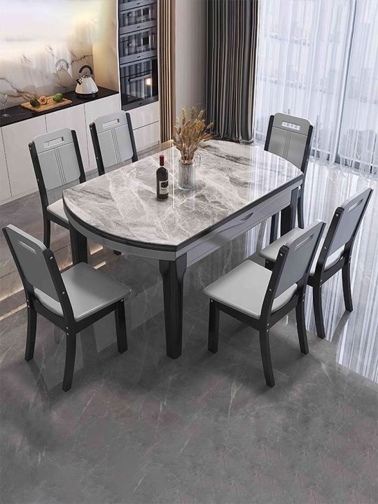 KUKa Official Flagship Store Solid Wood Stone Plate Dining Tables and ...