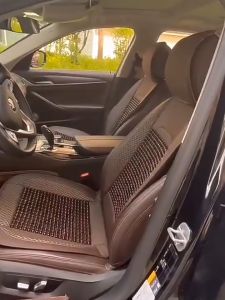 Car cushion cool and breathable ice silk seat cushion main driver wooden bead universal massage cushion