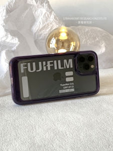 YC Preferred Prime Homemade Ins Style Fuji Camera Fujifilm Atmosphere Phone Case 16promax Niche Style Fancy 15plus Original Design Suitable for 14 Transparent Purple Prime Strawberry Research Institute