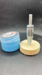 ชุดหัวต่อสว่าน เครื่องเจียร 2in1 พร้อมครีมไขปลาวาฬสูตรล้างน้ำได้+ลูกขนแกะขัดเงา