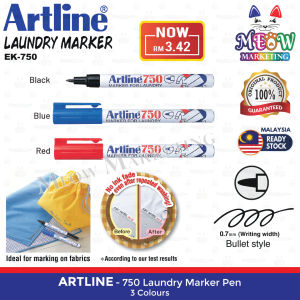 Artline 750 Laundry Marker Pen (Bullet Nib) - 3 Colours