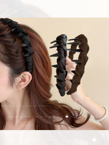 Womens Wave Hairband Anti-Slip Hairband Daily Wear Face Wash Hair Clip Headwear Comfortable Elastic Band Hair Accessories