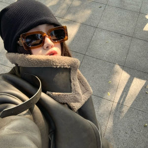 Meliya European and American Square Concave Polarized Glasses Women Street Shot Sunglasses Fashion Man Large Face Retro Sunglasses