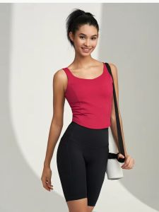 U-Shape Integrated Sports Bra High-Impact Shock-Absorption Quick-Dry