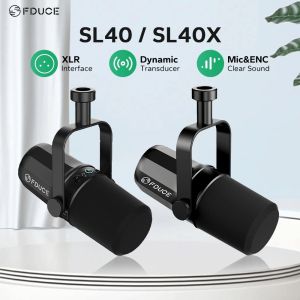 FDUCE Dynamic Microphone SL40X/SL40 Metal Built-in Headset Output Sound Insulation For PodcastsLive Broadcast and Games