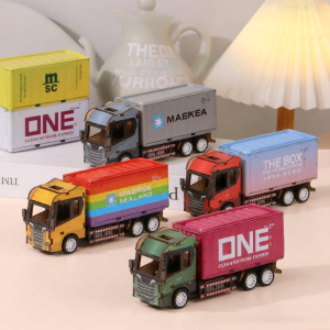 JINGGUAN | Educational Parent-Child Interactive Container Truck Pull-back Car