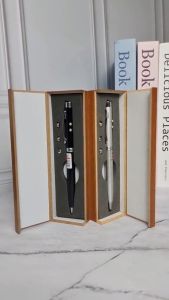 Pulpen Laser 3 in 1 Kotak Kayu Exclusive Pointer Gift Box Wood
