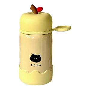 Adorable Yellow Cat Stainless Steel 316 Portable Mini Water Bottle for Women Insulated Travel Mug Small Size High Aesthetic Value