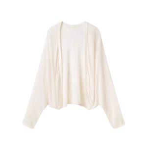 YUEZHONGWEI | Summer Womens Outfit Set White Sun Protection Open Cardigan Tank Top 2 Pieces