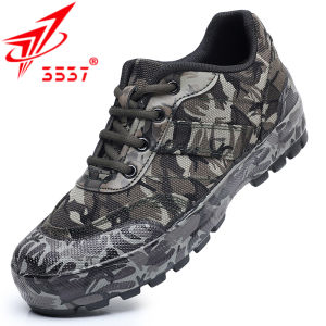 Authentic 3537 Outdoor Work Safety Shoes Anti-Slip Climbing Shoes Wear-Resistant Camouflage Liberation Shoes Rubber Outsole