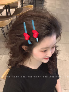 Red Heart Shaped Hair Clips Stylish Love Duckbill Hair Clips Womens Side Hair Accessories Bangs Fixing Hair Grips for All Hair Types