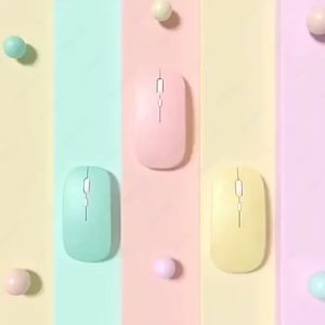 Chuột Không Dây Bluetooth Macaron Chuột Wireless Cho Laptop Máy Tính Bảng Điện Thoại...