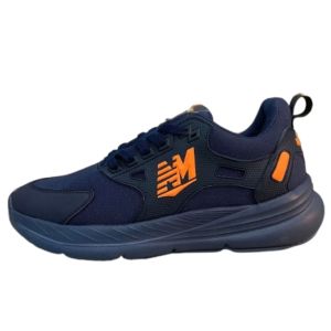 SNEAKERS NewMeels SpeedLite NAVY TO ORENS SNEAKERS OUTDOOR SPORT RINGAN EMPUK ANTI SELIP
