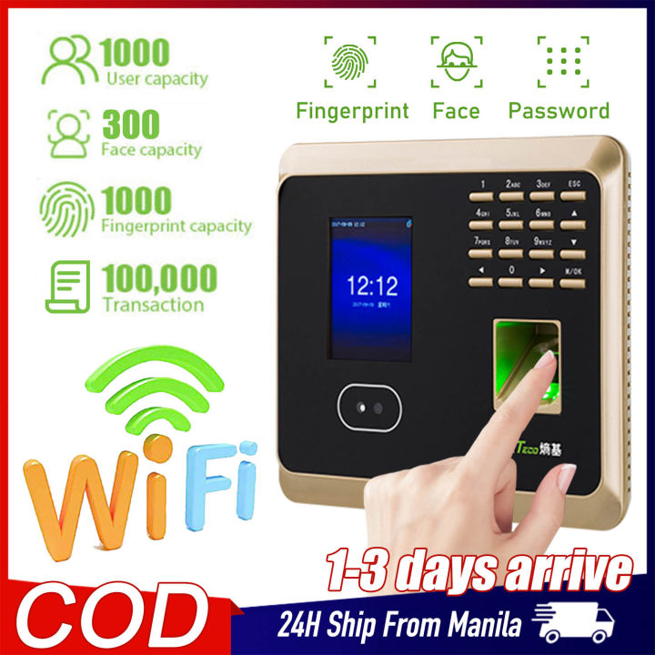 Biometrics Time Attendance with WIFI Face recognition Fingerprint ...