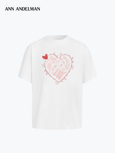 ANN ANDELMAN | Love Print White T-shirt Casual