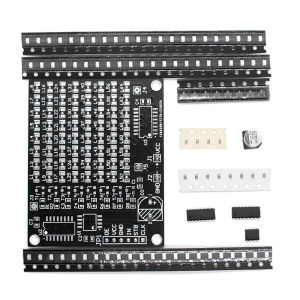 64LED/256LED Red Display LED SMD Dot Matrix Advertising Screen Kit SMT Component Welding Practice Board DIY Parts