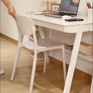 【VIDKHSY Store】[Buy 1 Take 3]Nordic Style Plastic Dining Chairs - Thickened Stackable Chair with Backrest Coffee Chair Office Chairs Durable