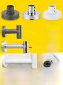 Black Shower Head Mount Extension Rod Wall Bracket. 
