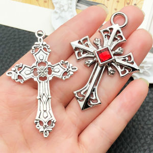 3/6pcs Large Cross Pendant Set - DIY Craft Supplies for Making Necklaces Bracelets Earrings & Keychains