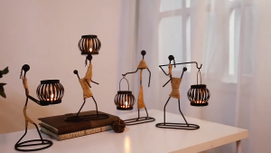 Giá đỡ nến đèn trang trí tượng trang trí decor bàn ăn đàn piano nhà bếp phòng khách