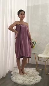 Bust-Free Bath Skirt for Beauty SalonsTherapy-Grade Wrap-Around Towel / RobeHighly Absorbent Non-Linting Wearable & Extra-Thick