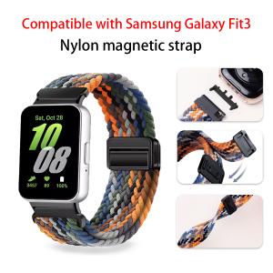 for Samsung Galaxy Fit3 Magnetic Nylon Sport Strap Adjustable Replacement Watchband Correa Bracelet Accessories Galaxy fit3 band