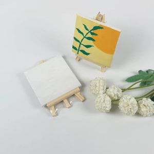 SAMOYED ACES-WV Set Kanvas Easel Kecil / Mini Artist Canvas Board / Panel / Easel / Stand Set 10 x 10 cm