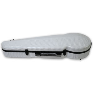 White Grid Violin Hard Case 4/4 Size Triangular Waterproof Lightweight Violin Bag with Adjustable Straps