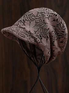 Elegant Lace Hair Covering Hat: A Fashionable & Face-Slimming Accessory