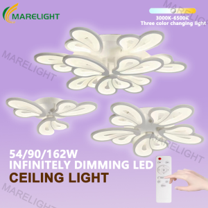 LED Ceiling Light Tricolor Butterfly Chandelier Nordic Creative Ceiling Lamp 54/90/162W Infinitely Dimming With Remote Control For Living Dining Bedroom Kitchen Decorative Lighting MARELIGHT