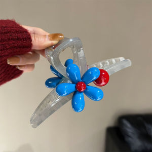 กิ๊บติดผมรูปฉลามสีฟ้าสำหรับผู้หญิง เครื่องประดับผมแบบดั้งเดิม สไตล์เกาหลี ดีไซน์เรียบง่าย เครื่องประดับผมสไตล์เกาหลี