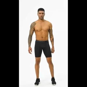 Sports Men Leggings Fitness Elastic Compression Tights Quick Drying Running Training Stretch Five Point Shorts