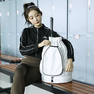 Multifunctional Badminton Racket Backpack with Shoes Pocket Waterproof Pickleball Racket Bag Large Capacity Gym Bag