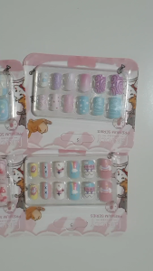 KUKU PALSU ANAK DAN DEWASA / NAIL ART MOTIF SANRIO KUROMI / MY MELODY / CINNAMONROLL