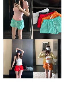 กางเกงขาสั้นกีฬาสำหรับผู้หญิง SKK ฤดูร้อน กางเกงขายาวทรงหลวม แห้งเร็ว กางเกงขายาวลำลองระบายอากาศได้ดี กางเกงขาสั้นสไตล์อเมริกัน