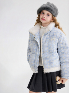 Ask Junior | New Girls Lace Grid Down Jacket