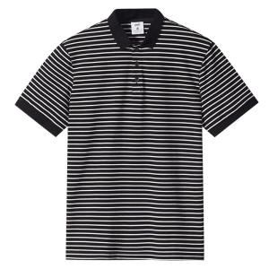 Enjeolon | Silk Finish Cotton Striped Polo Shirt for Men