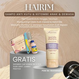 Sampo Anti Kutu Premium Gratis Peditox Sisir serit Shower Cap 3 Pcs