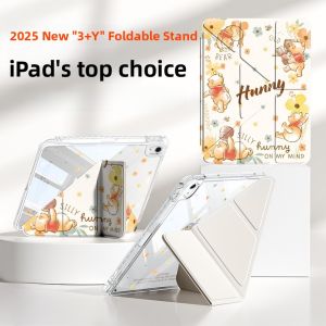 Thin Acrylic Air7 Tablet Case pro 2025 Winnie the Pooh Simple Mini7 Compatible  10 Lightweight Winnie the Pooh Anti-Bend Drop