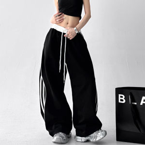 MUYUZI | Vintage American Sport Pants Fall/Winter Loose Slim Straight Leg