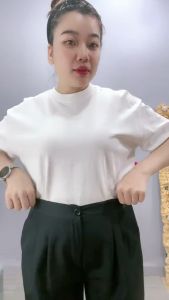 Quần Dài Baggy Bigsize Cô NhỏQuần Dài Lưng Cao Vải Cotton Lạnh Mềm Mại Co Giãn Tôn Dáng QBG01