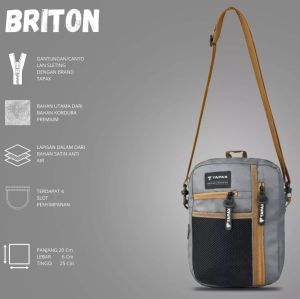 Tas Slingbag Pria / Tas Selempang Pria Tapax Briton Premium Edition