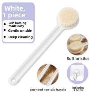 Long Handle Back Scrubber Brush Soft Bristle Exfoliating