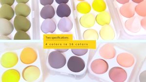 4/8pcs/box Makeup Sponge Beauty Air Powder Cosmetic Sponge Beauty Egg Powder Puff Set 7in1/box Dry Wet Dual Use Soft Round Powder Puff/Strong Water Absorption Air Cushion Puff Sponge