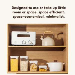 Locaupin Airtight Container Dry Cereal Kitchen Canister Jar Easy Open Locking Lid Canister with Removable Scooper