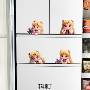 New Home Decorative Magnetic Fridge Magnet 3D Cute Sailor Girl Warrior Iron Door Waterproof Entrance PVC Material Home Decoration