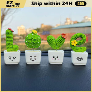 【Fast Shipping】 Cute Car Cactus Air Conditioner Fragrance Decoration Clip Air Freshener Decor Auto Accessories