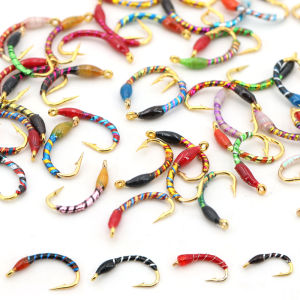 10pcs Epoxy Nymph Flies Midge Hegene Buzzers Trout Fishing Bait Artificial Lures Size 14 Hook