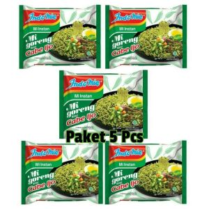Paket 5 Pcs - Indomie Mie Instan Goreng Rasa Cabe Ijo isi 85 Gram