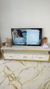 THEATT Modern TV Stand Stable Floor Cabinet Multi Layer Storage Cabinet Stylish Home Cabinet Space saving TV Stand